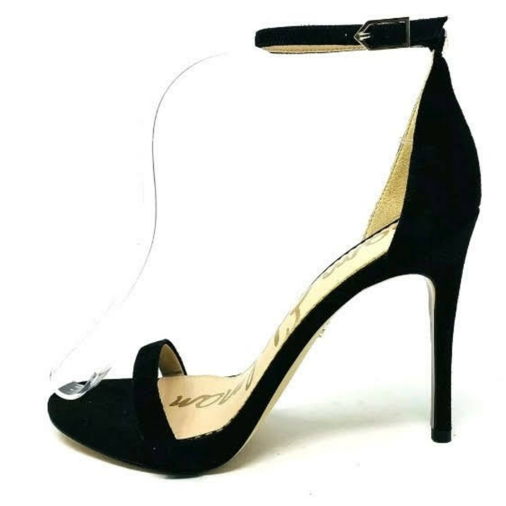 Sam Edelman Black Suede Stiletto Sandal